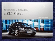 MERCEDES CL203 CLC-CLASS CLC 200 220 CDI 180K 200K 230 350 PRICE LIST 3.2008