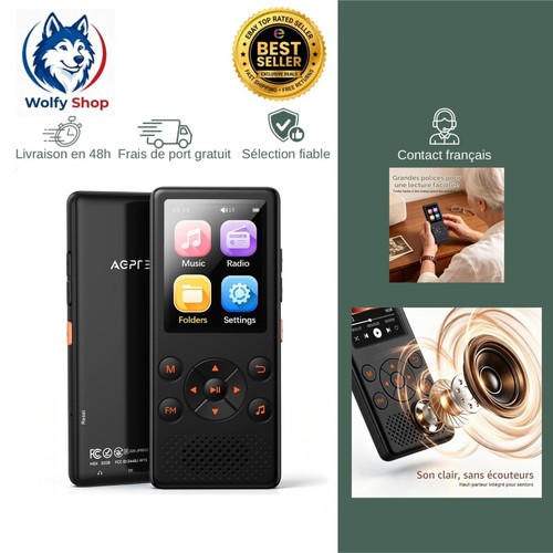 Agptek lecteur mp3 bluetooth - agptek,