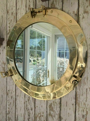 Miroir hublot laiton - miroir, en