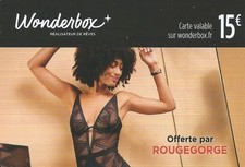 Carte cadeau - Wonderbox /  Rougegorge   /  voir scan-   GIFT CARD