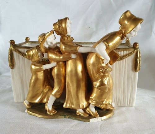 Ancien cache pot biscuit - ancien,