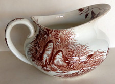 Jules Vieillard Bordeaux toilet jug with birds in faience 19th century 