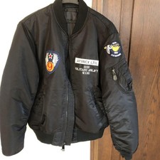 AVIREX Nylon Blouson Jacket Black Width 62cm Length 68cm