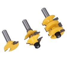 Fraise à Tenon Pour Cadre De Porte Ensemble De 3 Pièces Tige De 1/2 Po