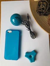 Kit Pack Démarreur pour iPhone 5/5s/se Haut Parleur/Coque/Splter Bleu