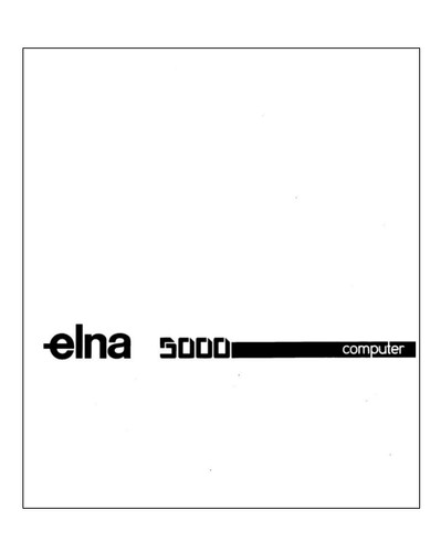 Elna 5000 computer - 5000,
