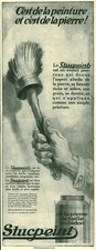 Antique 1925 Can Carved Stone Stucco Advertising Magazine Issue
