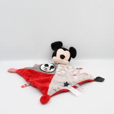 Doudou plat Mickey rouge gris
