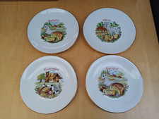 LOT DE 4 ASSIETTES à FROMAGE 2 PORCELAINE DU BERRY ET 2 OUEST PORCELAINE FRANCE