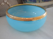 coupe à fruit opaline bleu