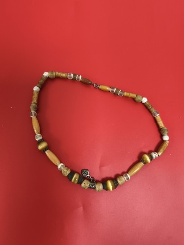 Collier vintage perles - bois, et