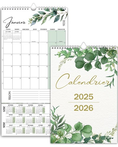 Calendrier mural frigo 2025 - calendrier,