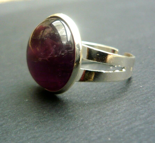 Bague améthyste réglable - bague,