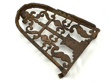 Door - Iron Forged and Drilled 18th Century Royalist Fleur de Lys 