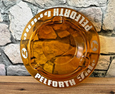 ✨Vintage PELFORTH Amber Glass Advertising Beer Brewery Ashtray 70s