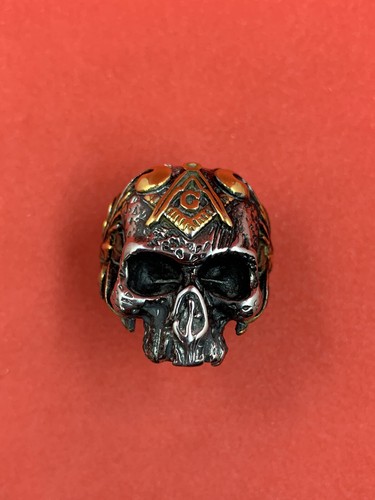 Bague crâne maçonnique - crâne,