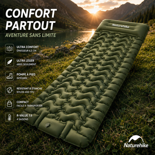Matelas gonflable naturehike - matelas,