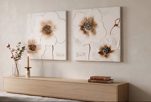 Duo tableaux peintures - tableaux,