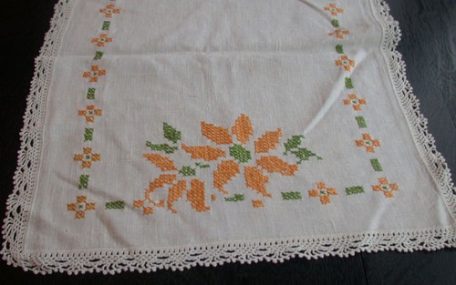 Nappe lin brodée de - en,