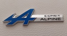 Embleme en métal logo Esprit Alpine Renault carrosserie et intérieur