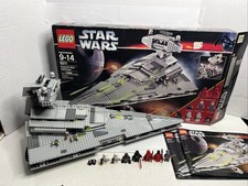 Lego Star Wars Imperial Star Destroyer Set 6211 + 2 Instructions 7 Figures & Box
