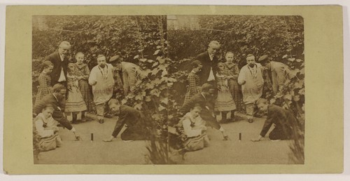 Jeux ancien jardin - jardin, famille