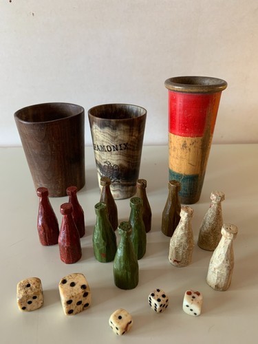 Ancien jeu bois quilles - ancien, en