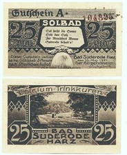 ?BAD SUDERODE in RESIN 1921: "Calcium Drinking Cures", A-25 PENNY (KN Reddish Brown)