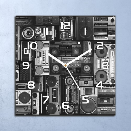 Horloge murale verre 30x30 - murale,