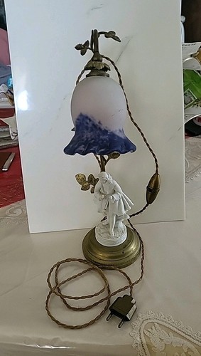Ancien lampe bronze tulipe - bronze,