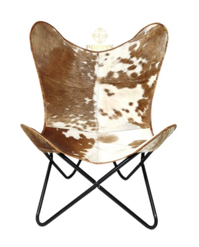 Chaise papillon cuir - papillon, en