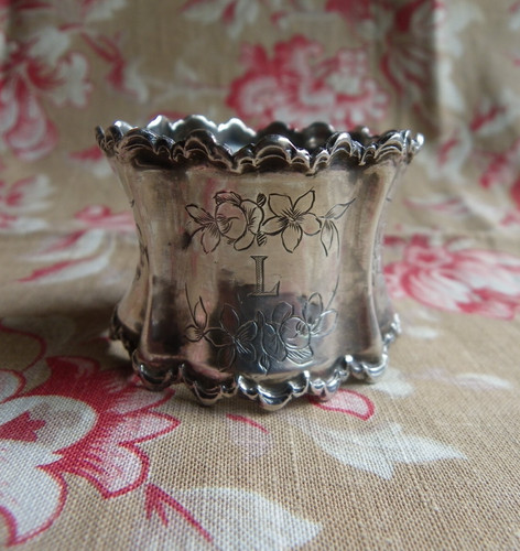 Rond serviette argent - en,