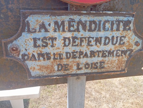 Ancienne plaque fonte la - ancienne, en