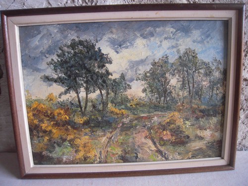 Huile sur toile signee - huile,