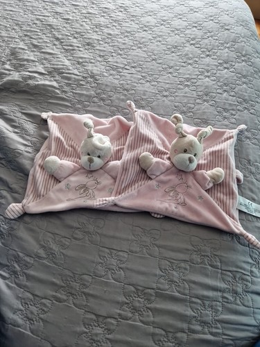 Lot doudous plat lapin - 2,