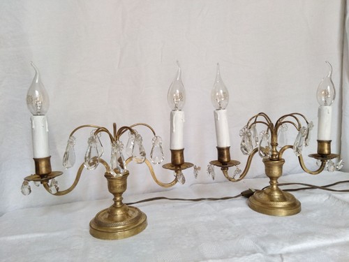 Paire girandoles bougeoirs - de,