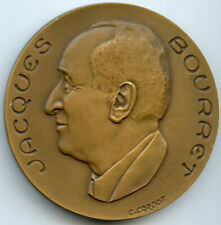 FRANCE MEDICINE PROFESSOR MAURICE DUVOIR BRONZE MEDAL BY RISPAL 68MM 161G  