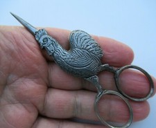 RARE CISEAUX de BRODEUSE COQ