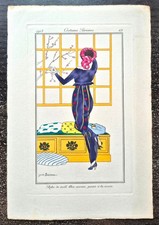 Louis BUREAU Pochoir Mode Art Déco N°63-1913 JOURNAL DES DAMES ET DES MODES