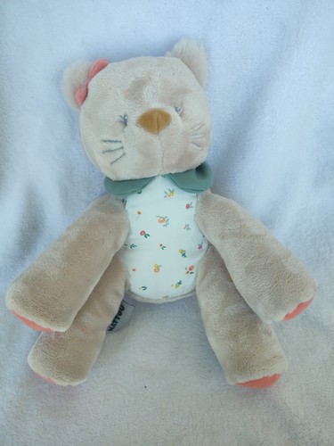 Doudou peluche chat mila beige - mila,