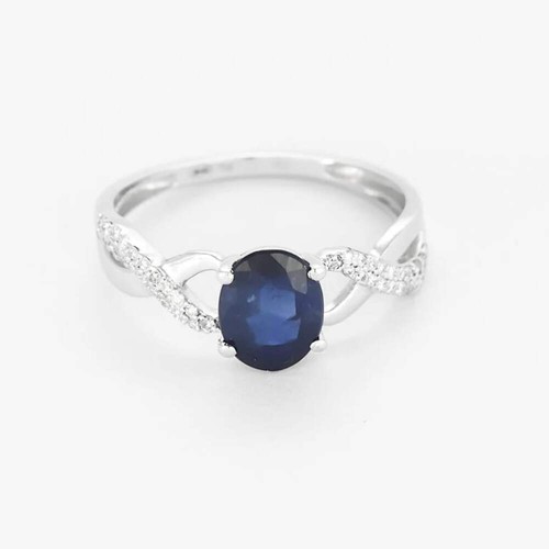 Bague solitaire saphir ct - solitaire, 1,35