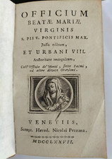 Officium Beatae Mariae Virginis Heredis Nicolai Pezzana Venezia 1777 Cuir