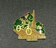 PIN'S LAPEL PIN BIKE CYCLING RACE MOUNTAIN BIKE 24H FROM PARIS EIFFEL TOWER