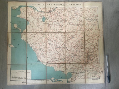 Carte routière vendée fin - routière,
