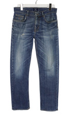 Gant Tyler Jeans Pour Homme 12,5 Oz W33/L32 Effet Décoloré Zip Fly Stretch Bleu