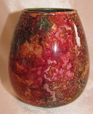 Petit vase boule verre laque