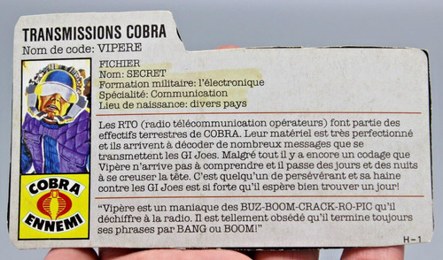 Gijoe joe carte figurine - carte,