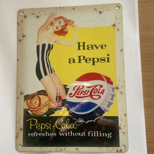 Plaque métal have pepsi - À,