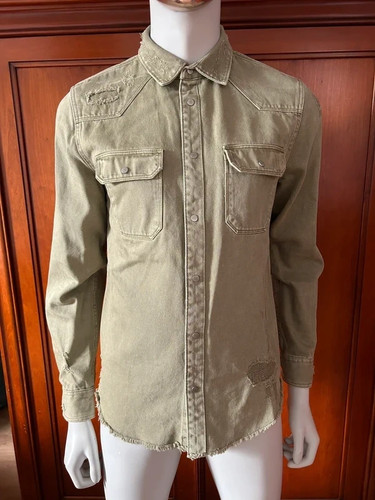 Chemise jean kaki homme - en,