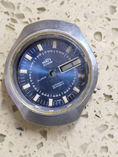 Montre ancienne Maty Alarm Automatic  Watch Part CASE & DIAL Swiss made